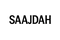 Generate a Text Logo for "SAAJDAH" Black Text